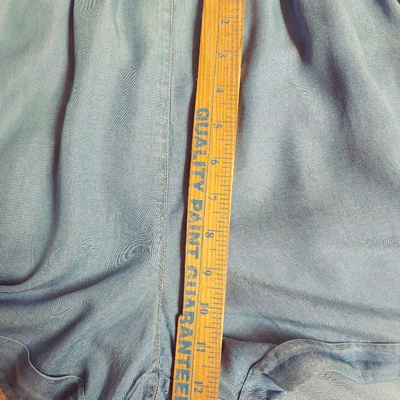 BLACK MARKET Denim Tencel Jumpsuit Romper Elastic Waist Medium Loose Fit - Picture 9 of 11